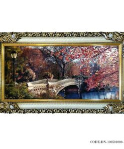 تابلوفرش منظره طرح برکه بهاری