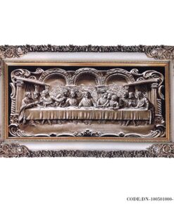 تابلوفرش کرم قهوه ای طرح شام آخر