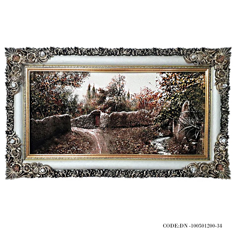 تابلوفرش دکوری طرح روستا