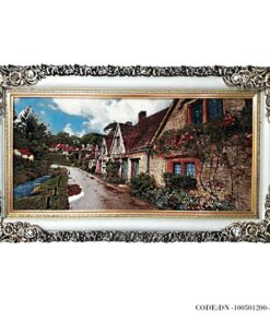 تابلوفرش ابریشم مصنوعی طرح منظره رنگارنگ