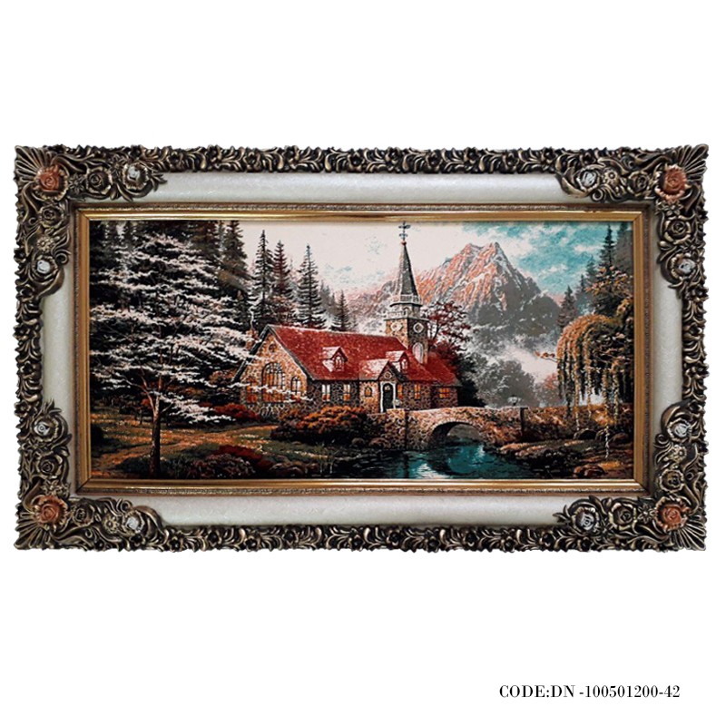 تابلوفرش 50 در 100 طرح درخت برفی