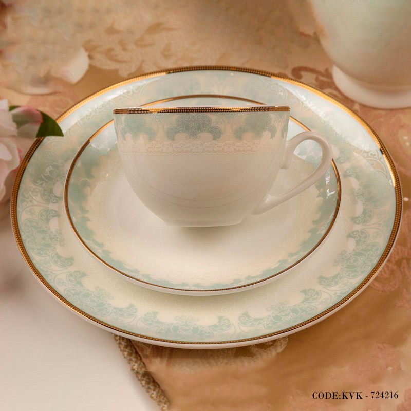 سرویس چینی کامل 142پارچه هجده نفره مدل نخل