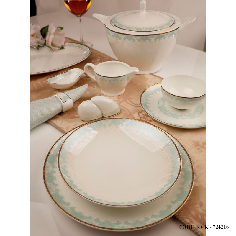 سرویس چینی کامل 142پارچه هجده نفره مدل نخل