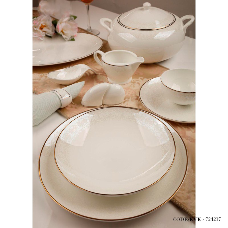 سرویس چینی غذاخوری 18نفره 142پارچه مدل نارون