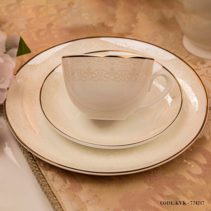 سرویس چینی غذاخوری 18نفره 142پارچه مدل نارون