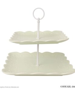 شیرینی خوری دو طبقه مربع طرح دار انگلیش هوم