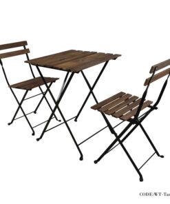 میز و صندلی دو نفره تاشوی تولیکا مدل TARNO