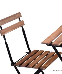 میز و صندلی دو نفره تاشوی تولیکا مدل TARNO