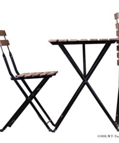 میز و صندلی دو نفره تاشوی تولیکا مدل TARNO