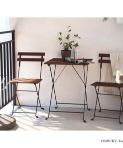 میز و صندلی دو نفره تاشوی تولیکا مدل TARNO