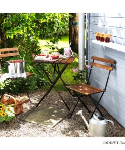 میز و صندلی دو نفره تاشوی تولیکا مدل TARNO