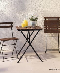 میز و صندلی دو نفره تاشوی تولیکا مدل TARNO