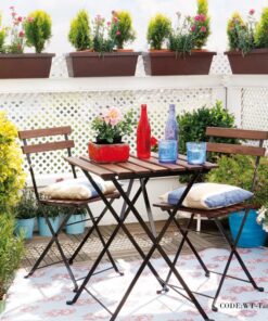 میز و صندلی دو نفره تاشوی تولیکا مدل TARNO