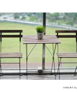 میز و صندلی دو نفره تاشوی تولیکا مدل TARNO