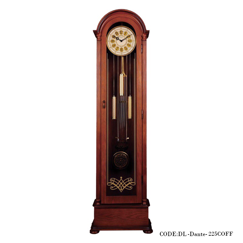 ساعت ایستاده چوبی مدل DANTE رنگ فندقی