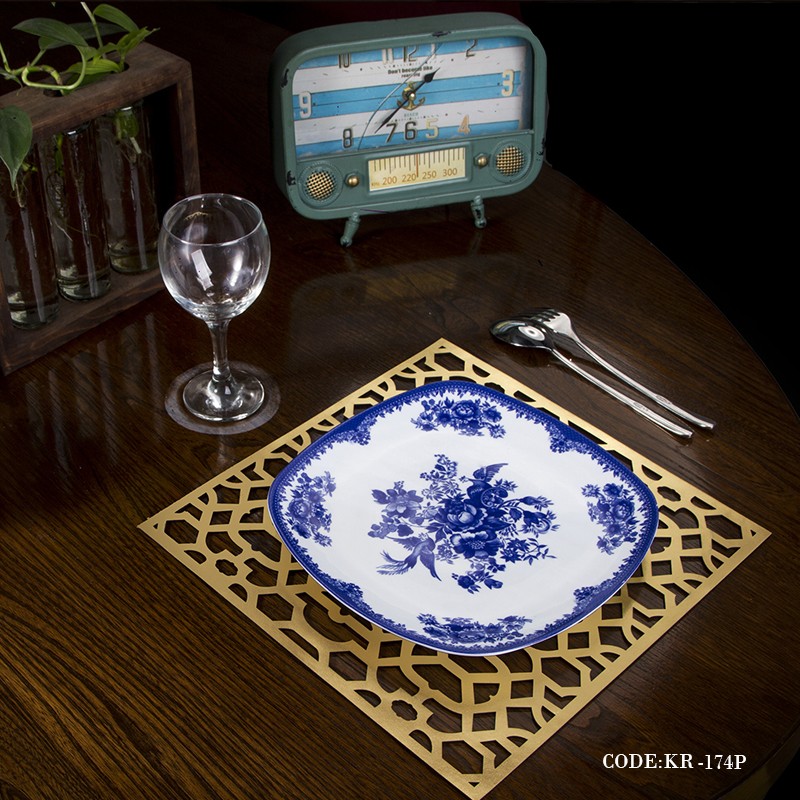 سرویس 2 نفری زیر بشقابی مربعی رومادون سری 154