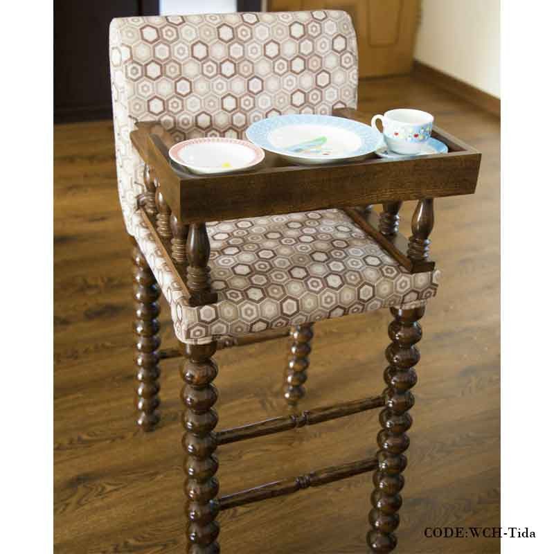 صندلی غذای چوبی کودک تیدا