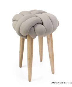 پاف گره ای پایه خودرنگ طرح بروکلی