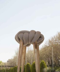 پاف گره ای پایه خودرنگ طرح بروکلی