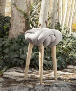 پاف گره ای پایه خودرنگ طرح بروکلی