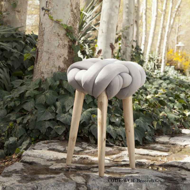 پاف گره ای پایه خودرنگ طرح بروکلی