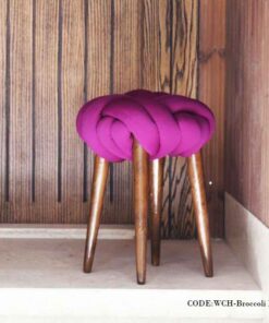 پاف گره ای پایه گردویی طرح بروکلی