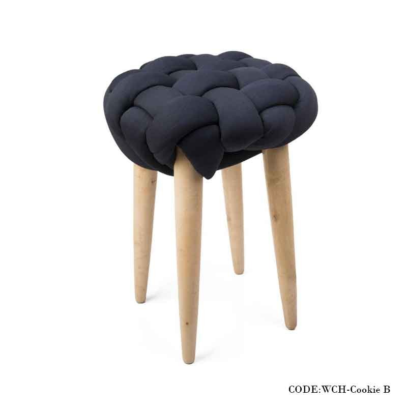 پاف گره ای پایه خودرنگ طرح کوکی