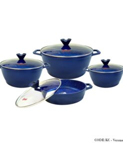 سرویس قابلمه گرانیتی 8 پارچه مدل ورونا سورمه ای