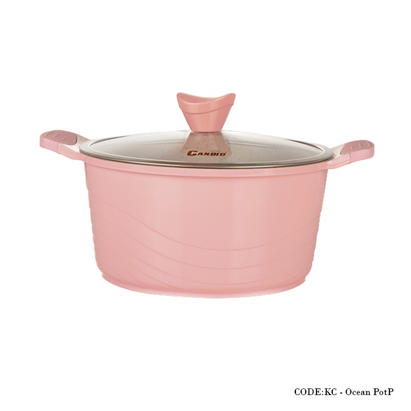 قابلمه گرانیتی شش نفره سایز 24 مدل اوشن گلبهی