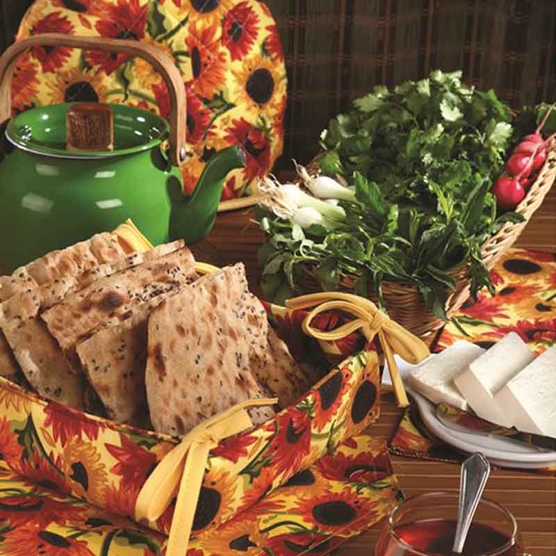 ست آشپزخانه پارچه ای 22 تکه طرح آفتابگردان