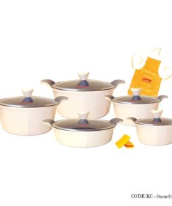 ست قابلمه گرانیتی 10 پارچه مدل اسکار کرم