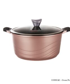 قابلمه گرانیتی شش نفره سایز 24 مدل اوشن رزگلد