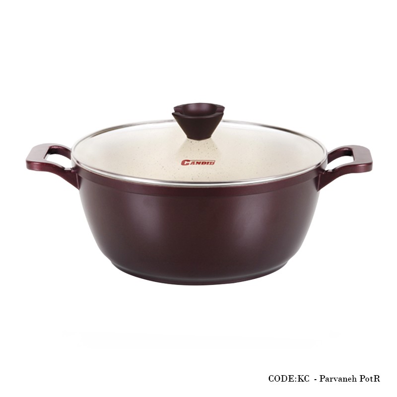 قابلمه گرانیتی 2 نفره سایز 16 مدل پروانه زرشکی