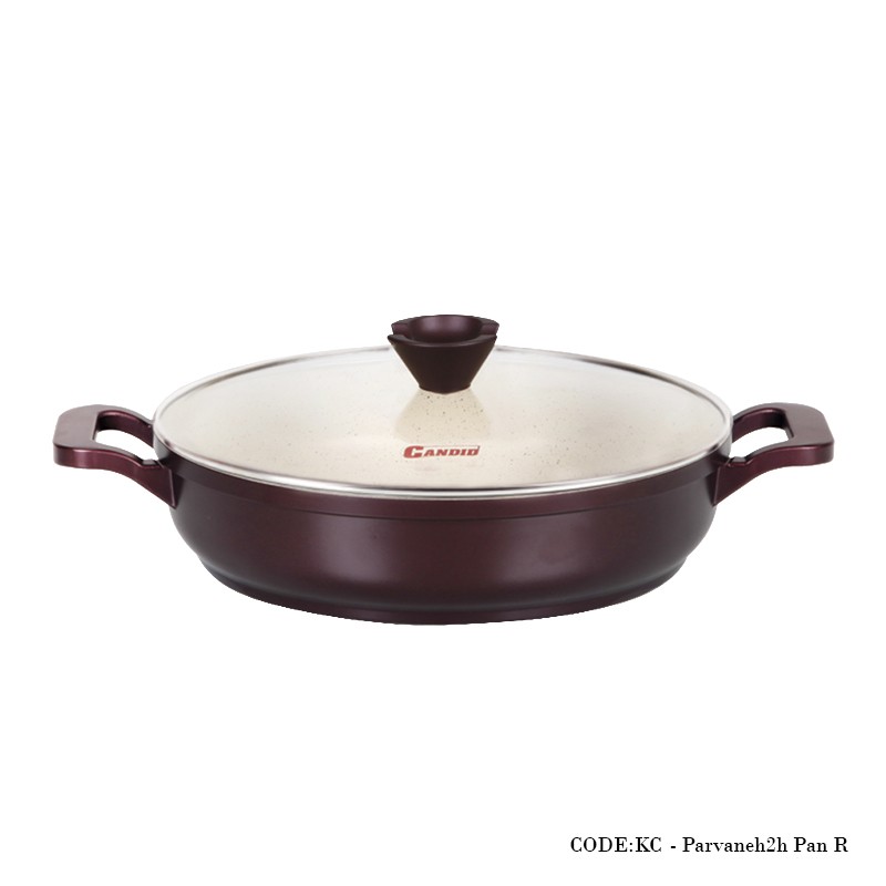 تابه دو دسته گرانیتی سایز 28 مدل پروانه زرشکی