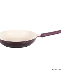 ماهیتابه گرانیتی تک دسته سایز 20 مدل سیلور زرشکی