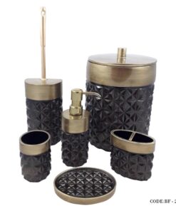 ست سطل سرویس بهداشتی طرح کاشی مدل 2119