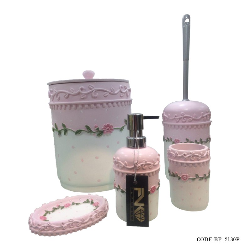 لوازم سرویس بهداشتی طرح بهار مدل 2130 صورتی