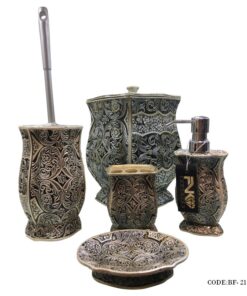 لوازم سرویس بهداشتی طرح سلطنتی مدل 2132 مشکی