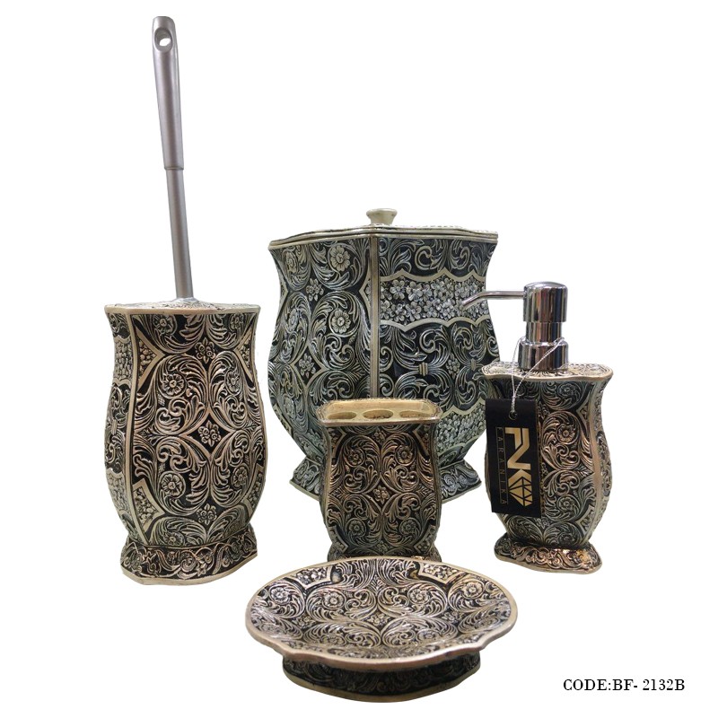 لوازم سرویس بهداشتی طرح سلطنتی مدل 2132 مشکی