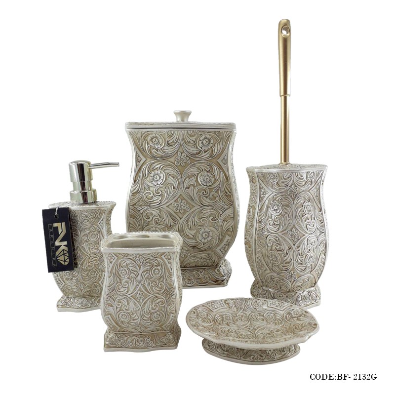 لوازم سرویس بهداشتی طرح هخامنشی مدل 2132 طلایی