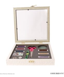 جعبه خیاطی سفید مربع مدل 9707