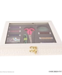 جعبه خیاطی سفید مربع مدل 9707