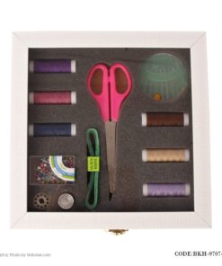 جعبه خیاطی سفید مربع مدل 9707