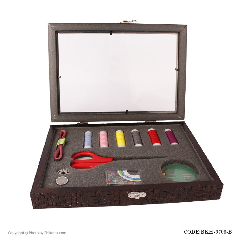 جعبه لوازم خیاطی مستطیلی مدل 9708