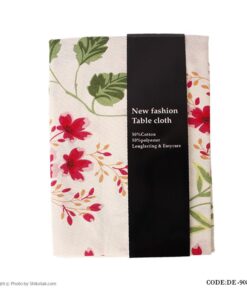 رومیزی گرد طرح گل سرخی مدل 9084-1