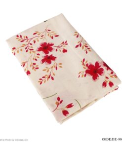 رومیزی گرد طرح گل سرخی مدل 9084-1