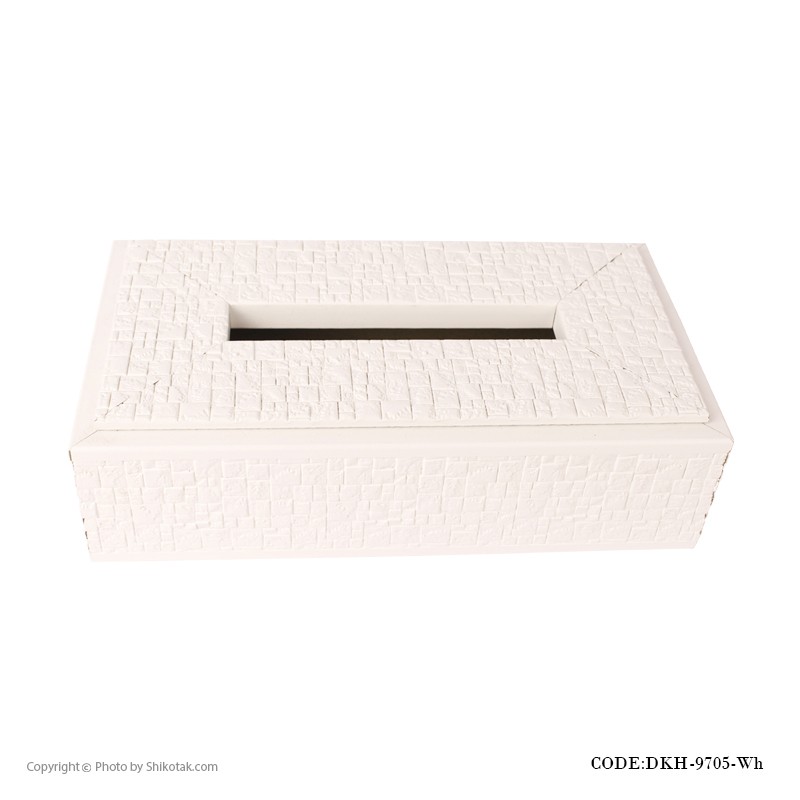 جعبه دستمال کاغذی مستطیلی سفید سری 9705