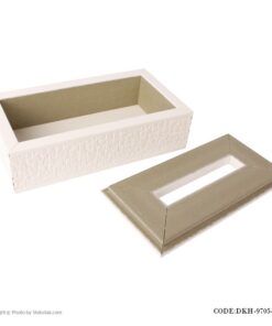 جعبه دستمال کاغذی مستطیلی سفید سری 9705