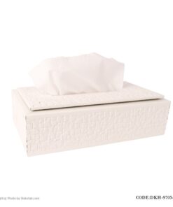 جعبه دستمال کاغذی مستطیلی سفید سری 9705