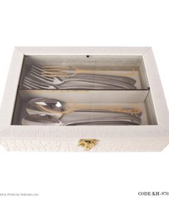 جعبه قاشق و چنگال قفل دار سفید